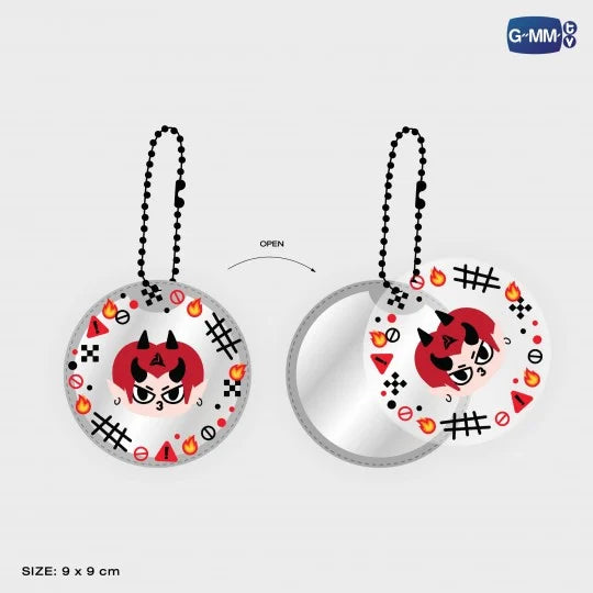 Domiia Pocket Mirror 2 Layer Keychain