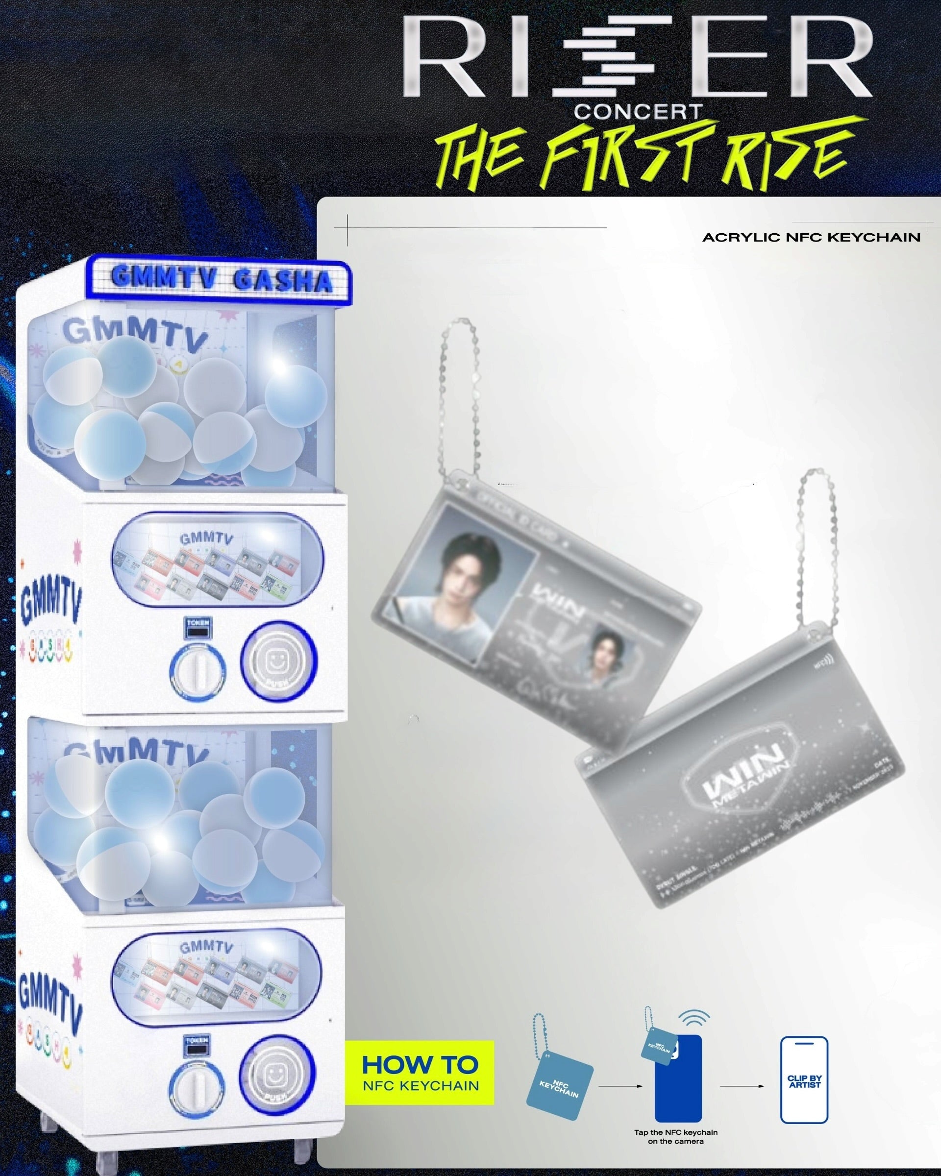 GMMTV Riser Concert Win シクレトレカ シークレット RISER CONCERT COLLECTIBLE RANDOM CARD GO 💙 Avaliable on Gmmtv