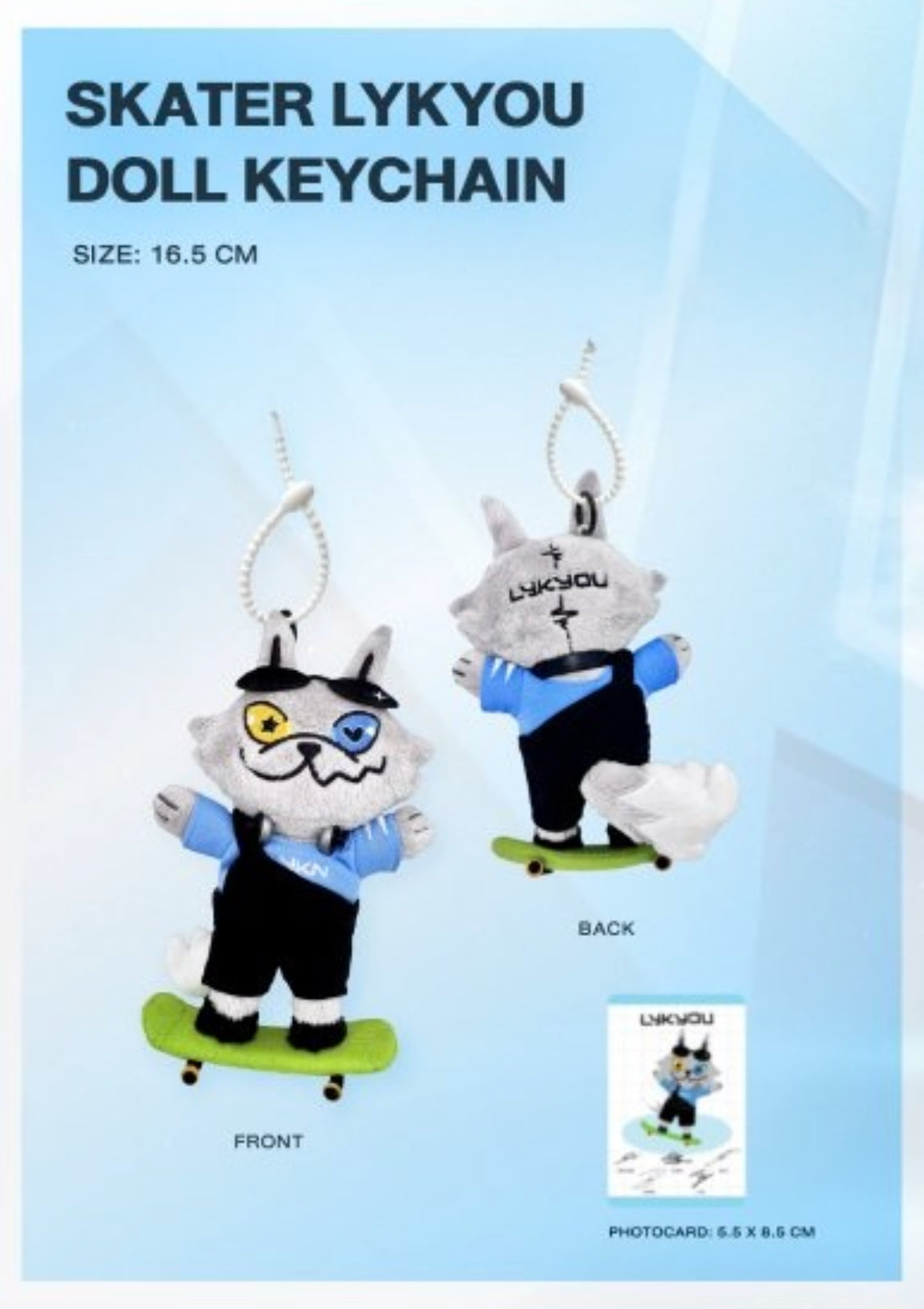 (Preorder) Skater Lykyou Doll Keychain