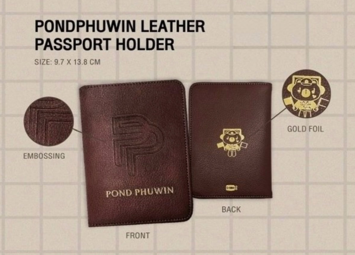 (Preorder) PondPhuwin Leather Passport Cover