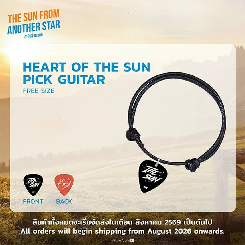(Preorder) NgernOat Heart of the Sun Pick Guitar Bracelet