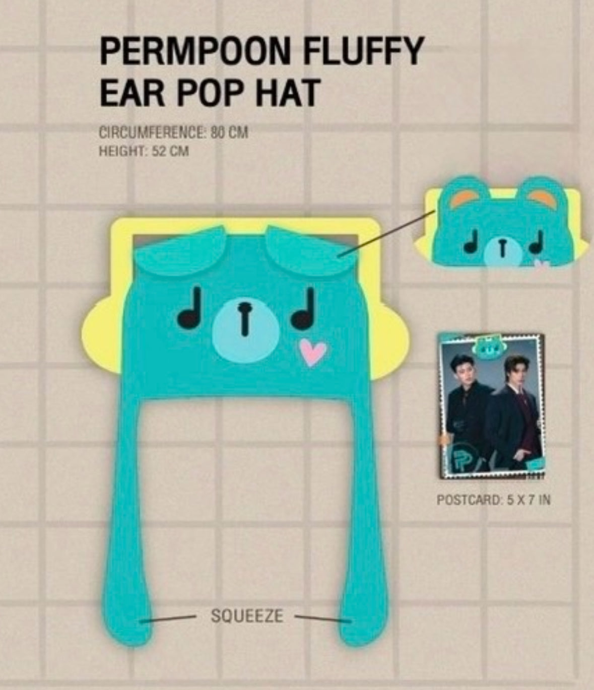 (Preorder) Permpoon Fluffy Ear Pop Hat
