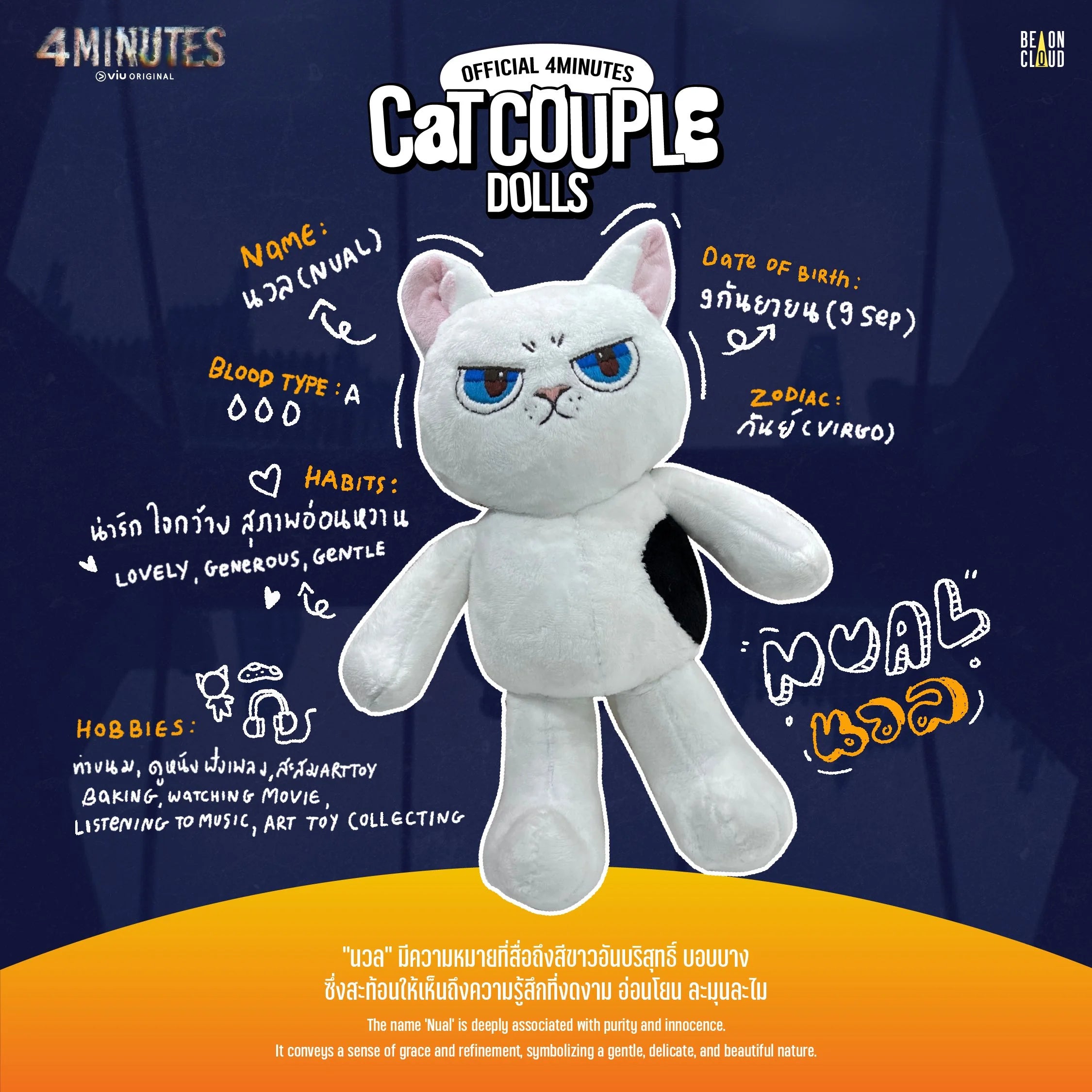 JesBible 4 Minute Nuan Cat Couple Doll