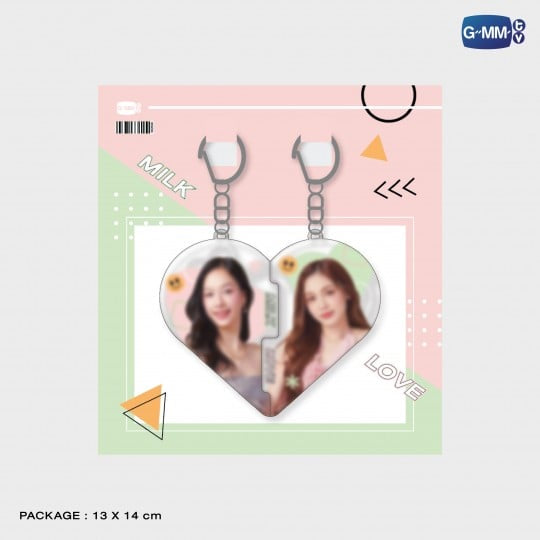 MilkLove Heart Puzzke Acrylic Keychain