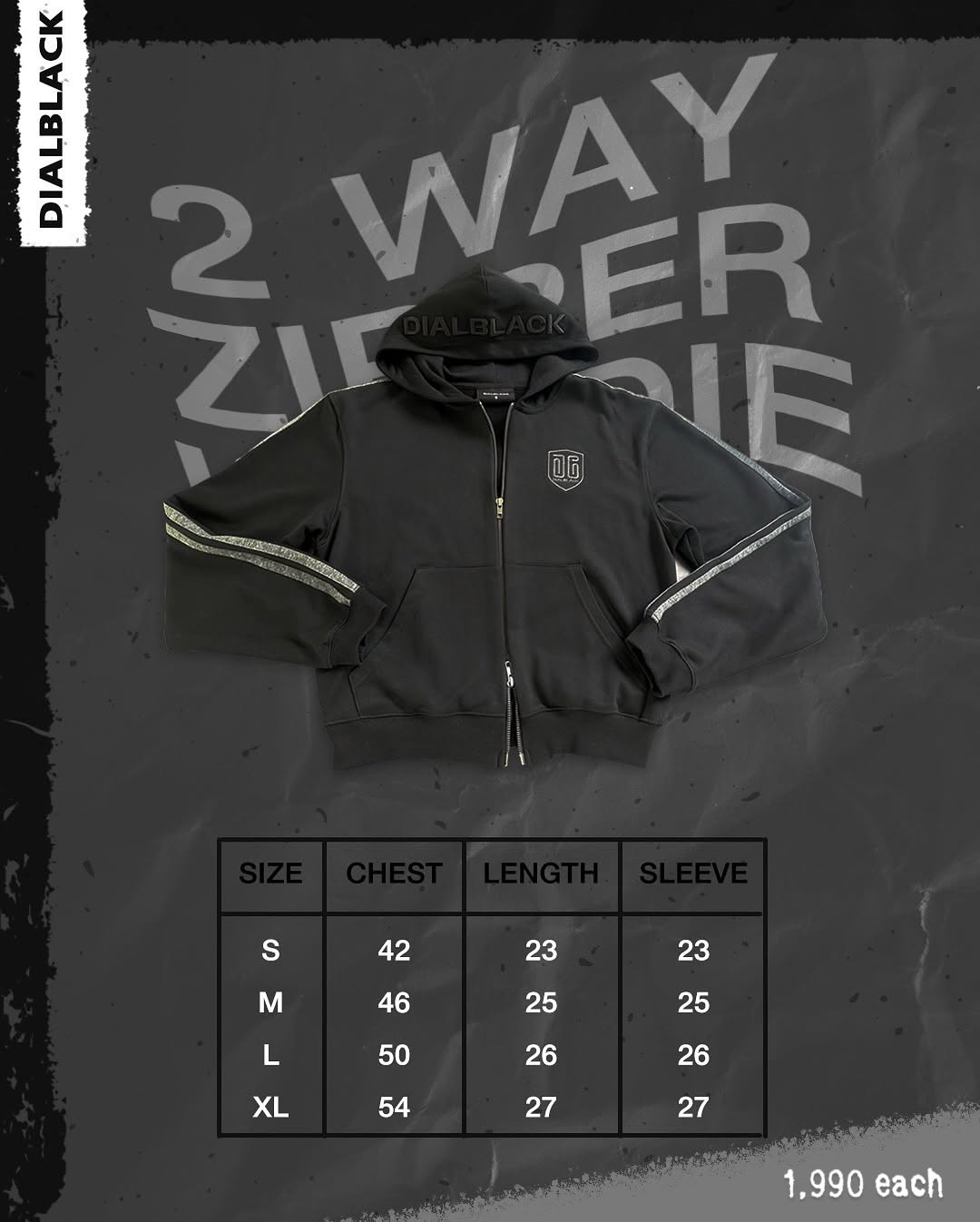 D黑AL BΓⱯCK  2Way Zipper Hoodie Collection